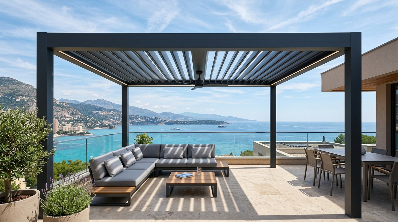 Biyoklimatik Hareketli Alüminyum Panelli Pergola