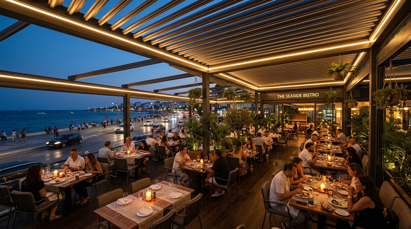 Restoran & Kafe Ticari Pergola Kapatma